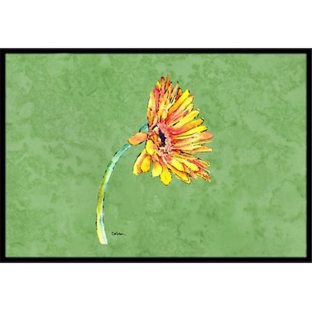 Carolines Treasures 8854JMAT 24 x 36 in. Gerber Daisy Orange Indoor Or Outdoor Doormat 8854JMAT